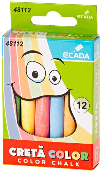 Táblakréta 12 db-os Ecada színes