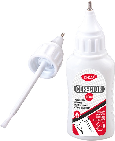 Hibajavító toll 10 ml ecsettel Daco "2in1"