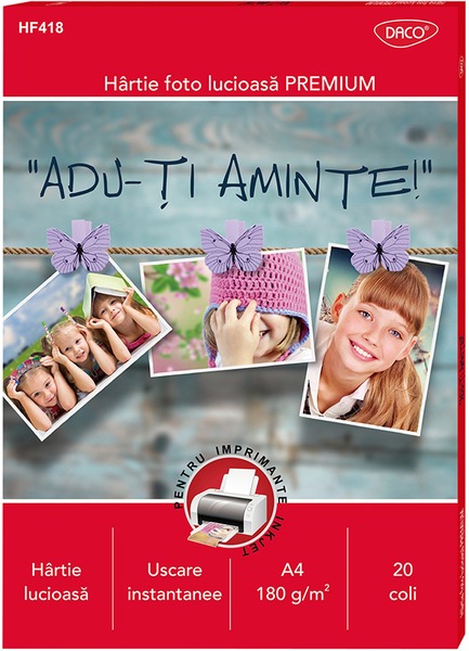 Fotópapír A/4 180 g, 20 ív/csomag Daco