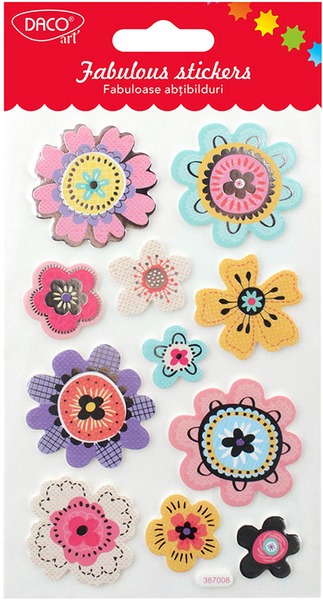 Matrica, hab Daco "Fabulous stickers" virágok