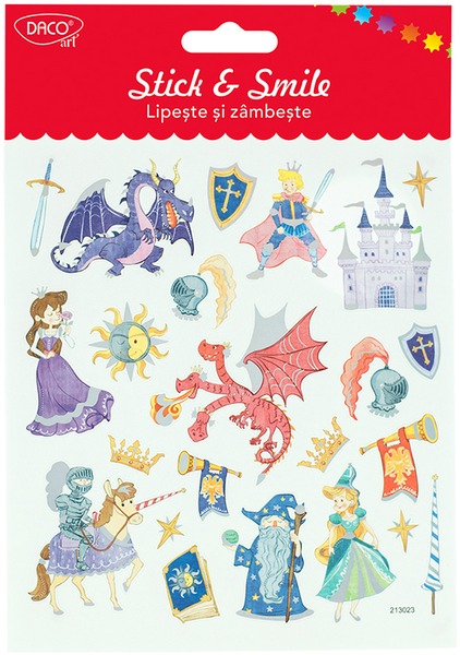 Matrica, papír Daco "Stick & Smile" mesevilág