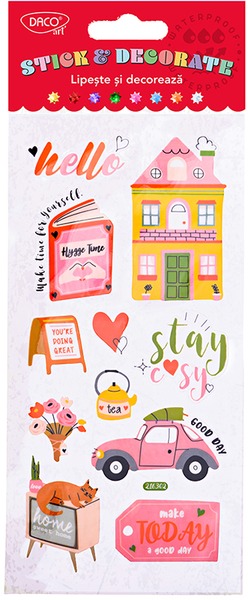 Matrica, papír Daco "Stick & Decorate" Good Day