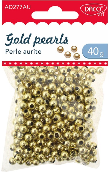 Gyöngy, fűzhető 40 g Daco arany