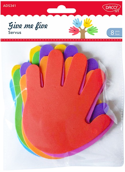 Dekorgumi forma, kéz Daco "Give me five"