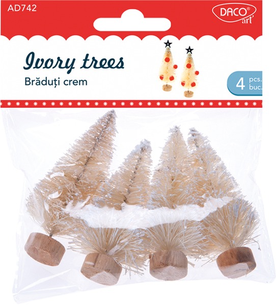 Fa dekoráció, fenyőfa Daco Ivory Trees