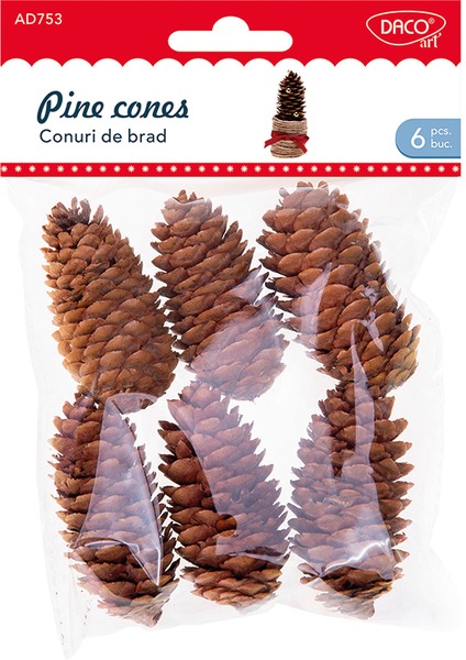 Fa dekoráció, nagy toboz Daco Pine Cones
