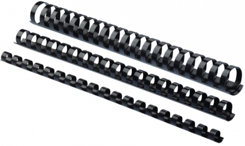 Spirál műanyag 12 mm 56-80 lap Fellowes fekete