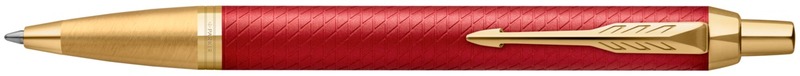 Golyóstoll 1 mm piros, cizellált, arany klip Parker "Royal IM" Premium