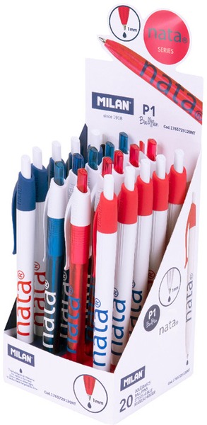 Golyóstoll 1 mm Milan P1 "Nata 624" kék