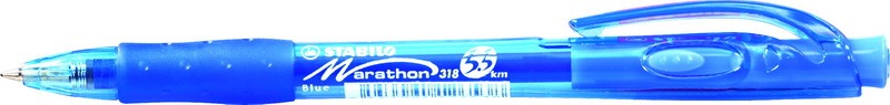 Golyóstoll 0,7 mm áttetsző test Stabilo "Marathon" kék