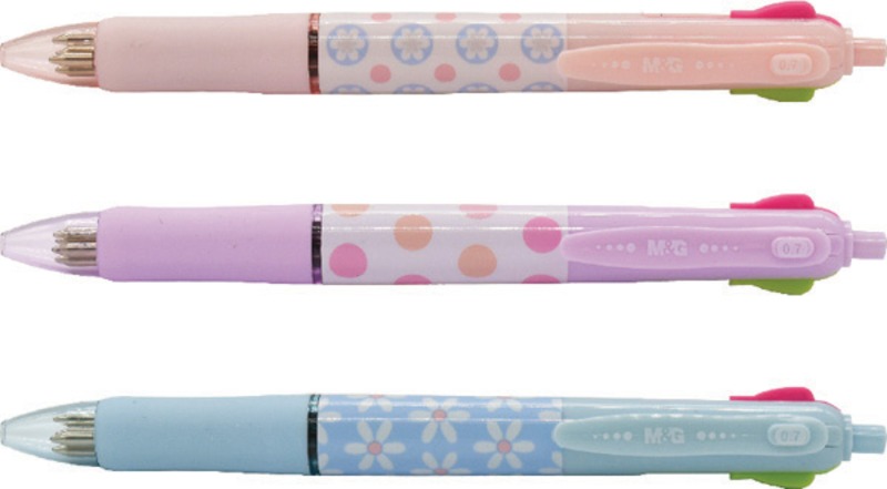 Golyóstoll 0,7 mm M&G "Pastel" négyszínű