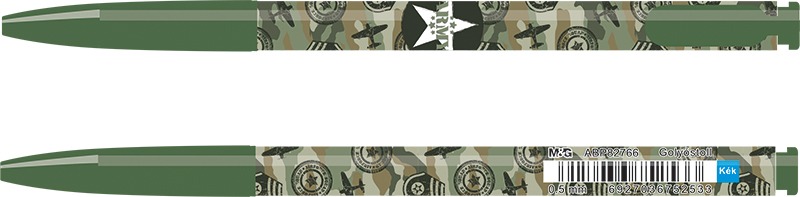 Golyóstoll 0,5 mm M&G "Army" kék