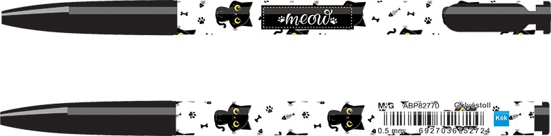 Golyóstoll 0,5 mm M&G "Meow" kék