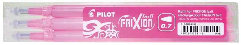 Rollertoll betét 0,7 mm törölhető 3 db Pilot "Frixion" rózsaszín