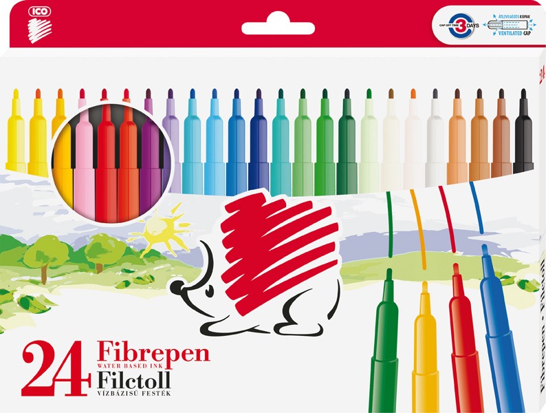 Filctoll készlet 1 mm ICO 300 24 szín
