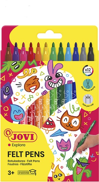 Filctoll készlet kimosható Jovi 12 szín