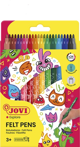 Filctoll készlet kimosható Jovi 24 szín