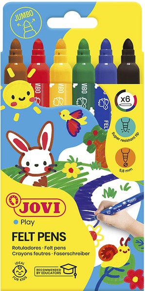 Filctoll készlet, kimosható 5,8 mm Jovi 6 szín