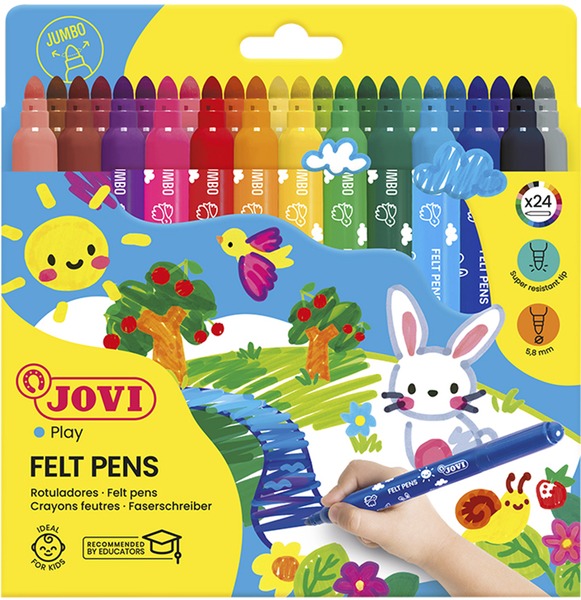 Filctoll készlet, kimosható Jovi 24 szín
