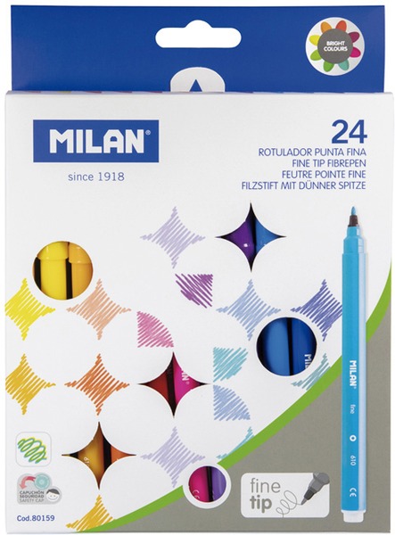 Filctoll készlet 2 mm Milan 610 24 szín