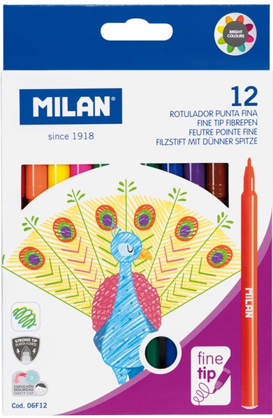 Filctoll készlet 2 mm Milan 18 szín