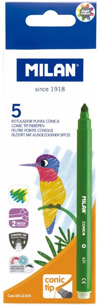 Filctoll készlet 0,75-3 mm Milan 631 5 szín