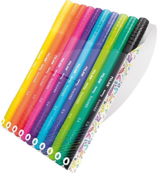 Tűfilc készlet 0,4 mm Milan "Fineliner" Sway 10 szín
