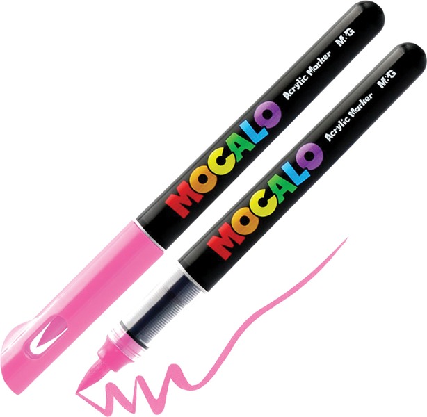 Akril marker, ecsetv&eacute;gű M&G "Mocalo" 218 r&oacute;zsa