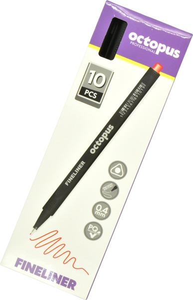 Tűfilc 0,4 mm Octopus "Fineliner" világoszöld