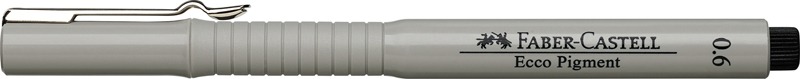 Tűfilc 0,6 mm Faber-Castell "Ecco Pigment" fekete
