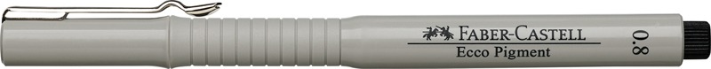 Tűfilc 0,8 mm Faber-Castell "Ecco Pigment" fekete