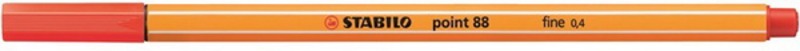 Tűfilc 0,4 mm STABILO Point 88/48 középpiros