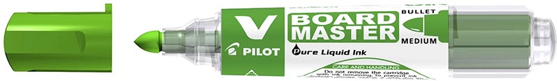 Táblamarker 2,3 mm gömb, utántölthető PILOT "V BOARD MASTER" BeGreen zöld