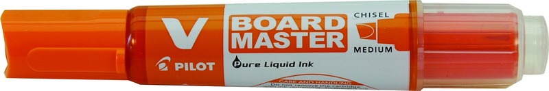 Táblamarker 2,2-5,2 mm vágott, utántölthető PILOT "V BOARD MASTER" BeGreen narancs