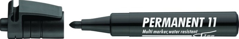 Alkoholos marker 4 mm gömb ICO "PERMANENT" 11 fekete