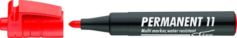 Alkoholos marker 6 mm gömb ICO "PERMANENT" 11 piros