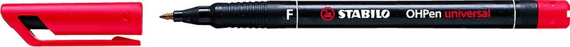 Alkoholos marker 0,6 mm STABILO "OHPen" 842 F piros