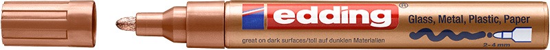Lakkmarker 2-4 mm Edding 750 vörösréz