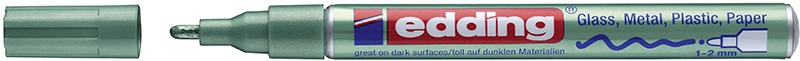 Lakkmarker 1-2 mm Edding 751 metál zöld