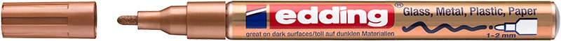Lakkmarker 1-2 mm Edding 751 vörösréz