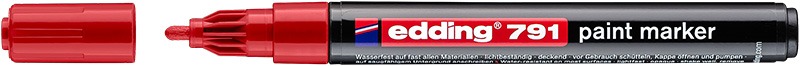 Lakkmarker 1-2 mm Edding 791 piros