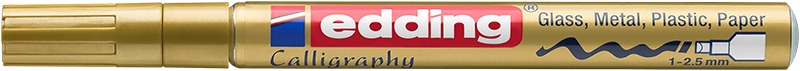 Lakkmarker, kalligrafikus 1-2,5 mm Edding 735 arany