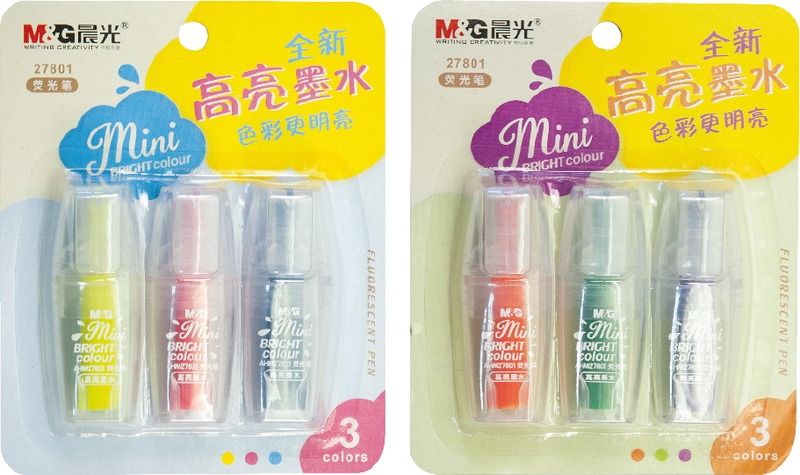 Szövegkiemelő készlet 1-4 mm M&G "Nail" mini 3 szín