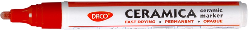 Festék marker, porcelánra 1-2 mm Daco piros
