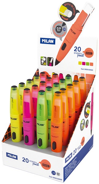 Nyomósirón 0,9 mm 2B radíros Milan "Compact" Fluo