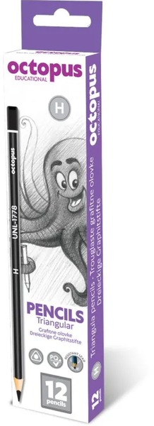 Grafitceruza HB háromszög test Octopus