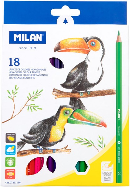 Színesceruza készlet Milan 211 18 szín