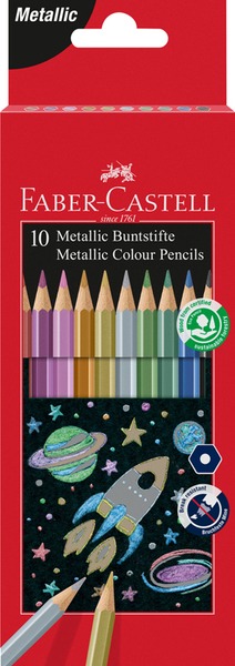 Színesceruza készlet Faber-Castell "Classic" 10 metál szín