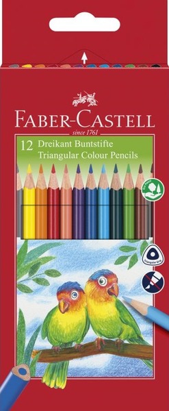 Színesceruza készlet háromszög test Faber-Castell Eco 12 szín