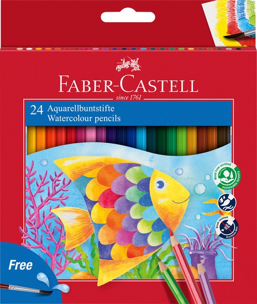 Színesceruza készlet akvarell Faber-Castell 24 szín